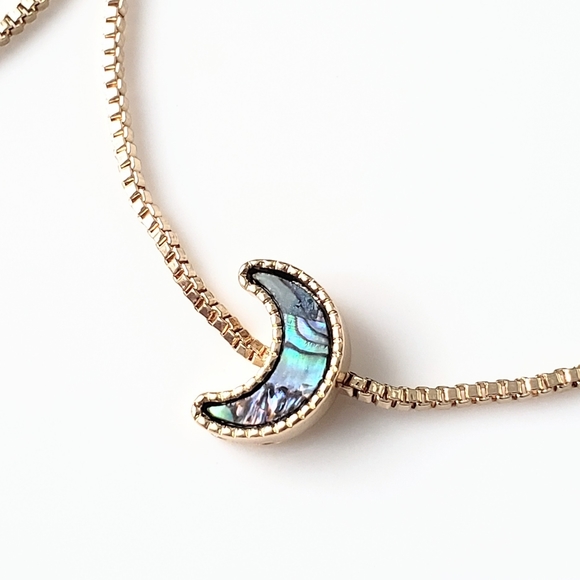 Abalone shell moon and star bracelet set - Picture 4 of 5